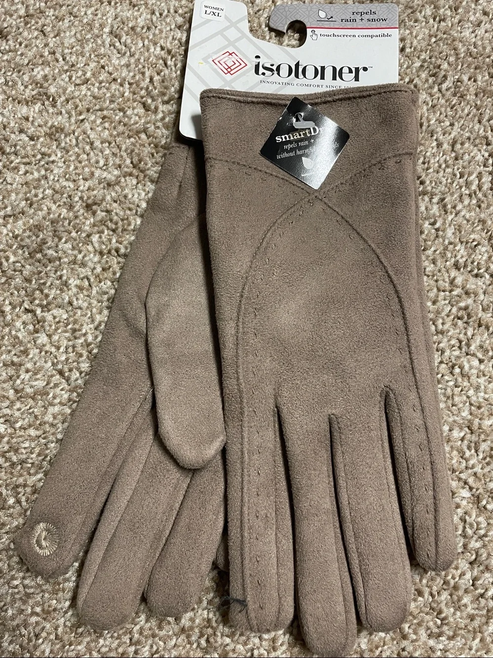 NWT Isotoner Tan Gloves